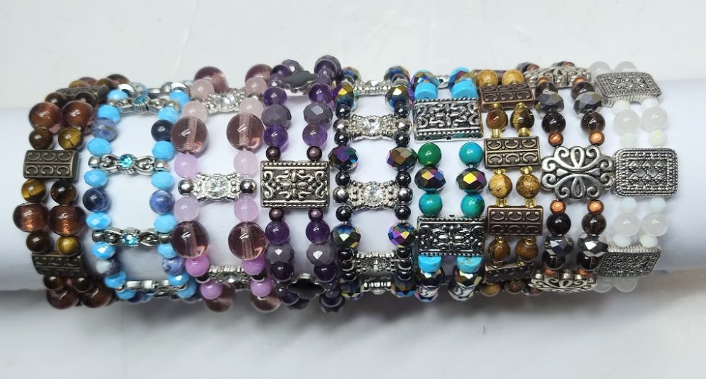 Semi Precious Crystal Bracelets
