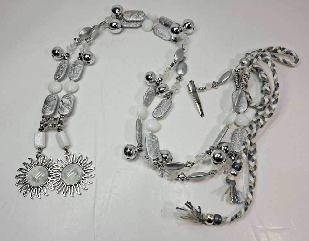 Rhythm Beads - Clear Quartz.  Smaller Pony to Large Pony / Smaller Cob.