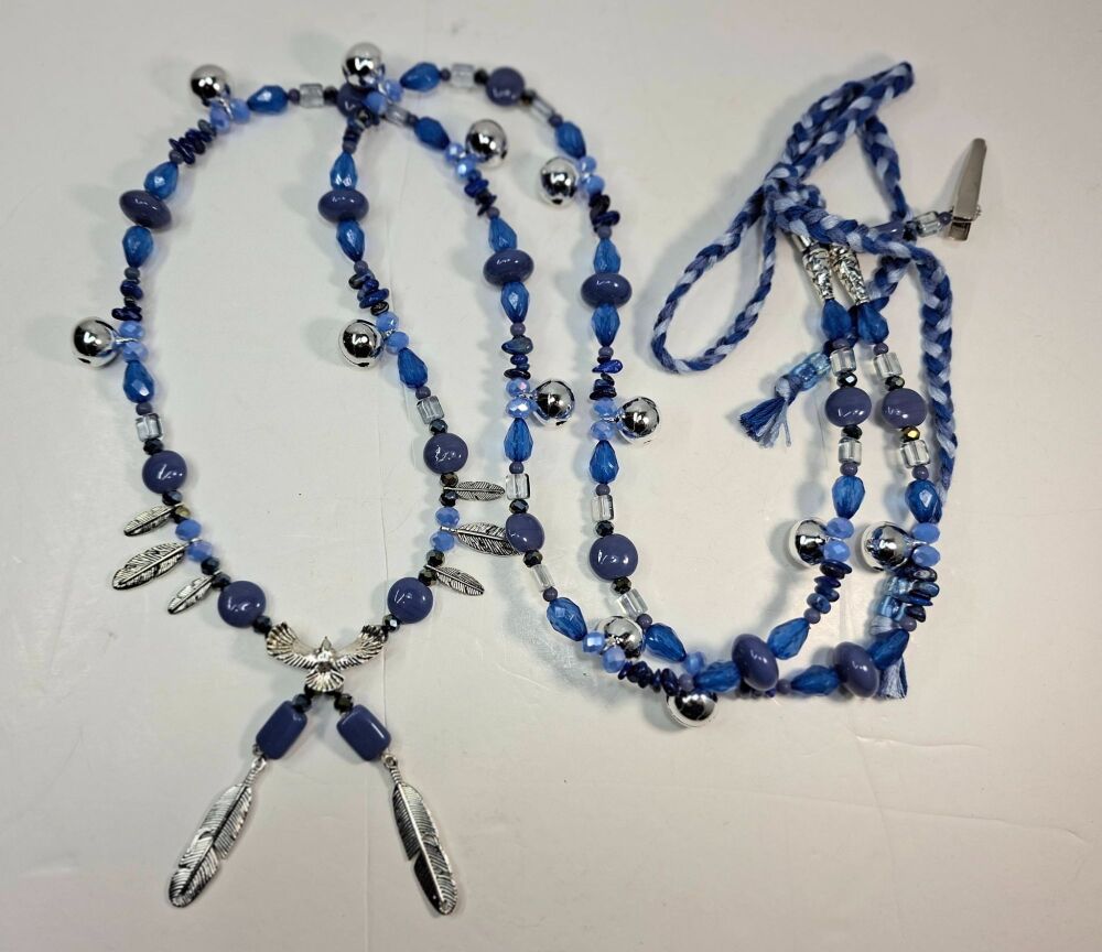 Rhythm Beads - Lapiz Lazuli.  Pony to Cob / Smaller Horse.