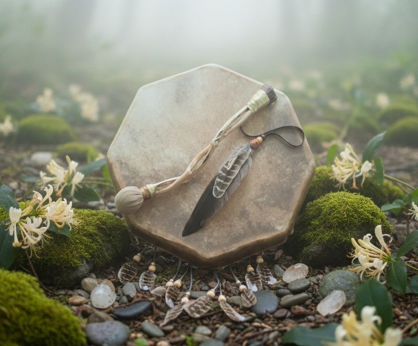 Autumn Leaf Jasper Crystal Drum Beater