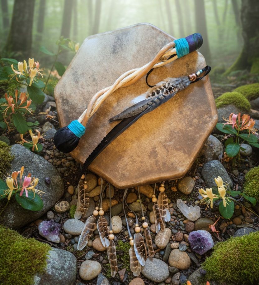 Bloodstone Crystal Drum Beater