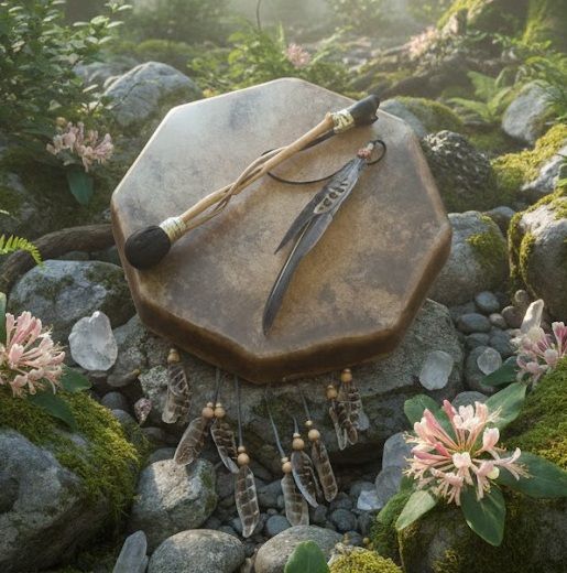 Blue Goldstone Drum Beater.