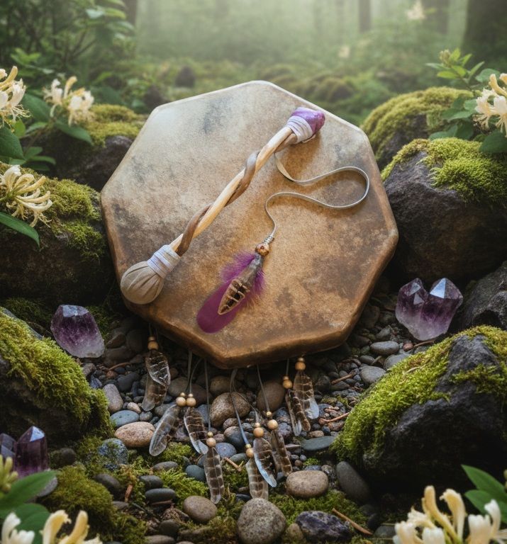 Pink Opal Drum Beater.