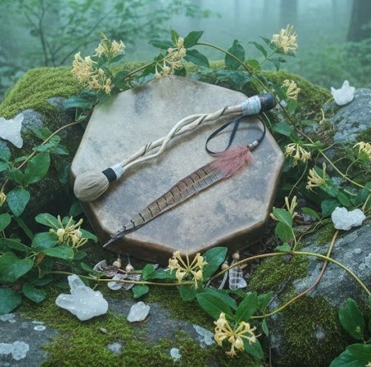 Pink Opal Drum Beater.