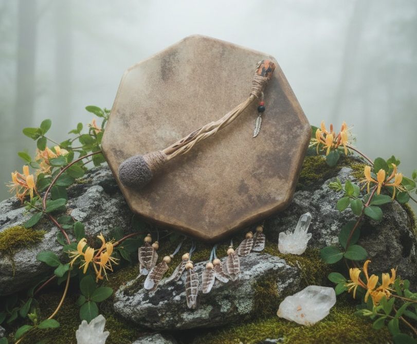 Citrine Drum Beater (Vegan Friendly)