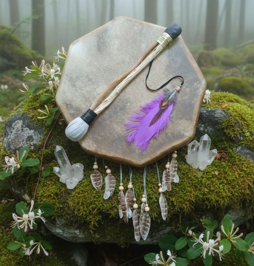 Labradorite Drum Beater.