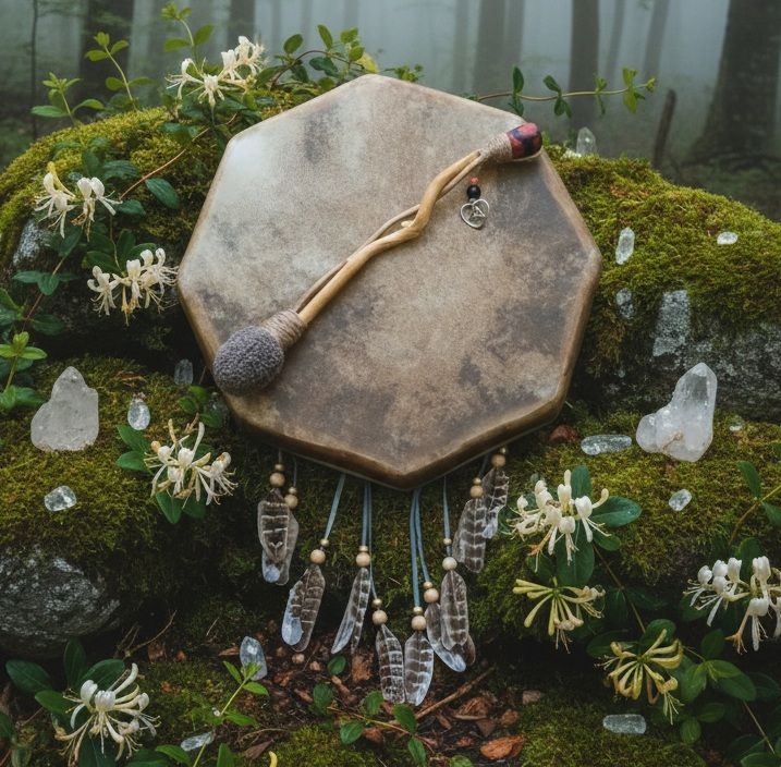 Leopard Jasper Drum Beater. (Vegan Friendly)