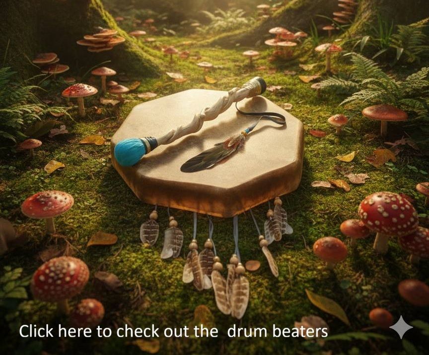 Drum Beaters Semi Precious Crystal and Honeysuckle