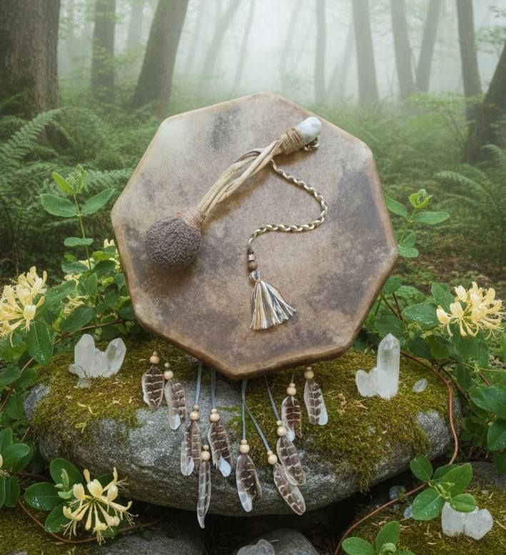 Leopard Jasper Drum Beater. (Vegan Friendly)