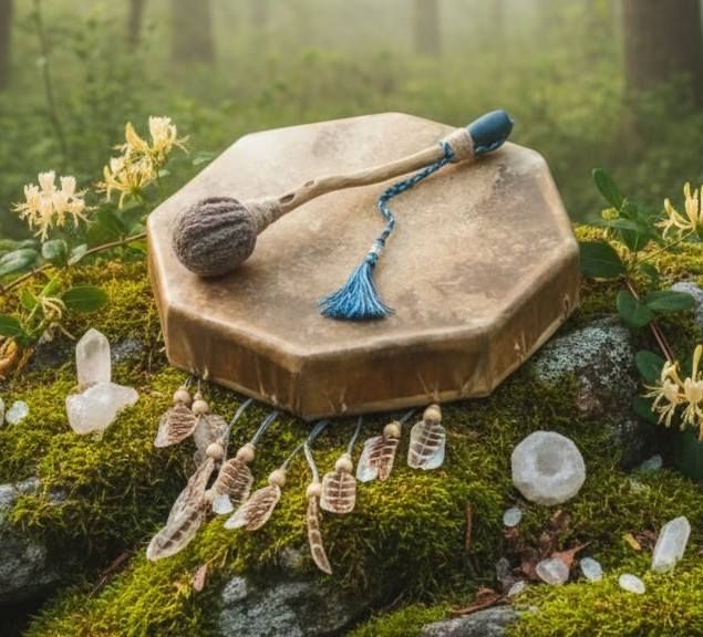 Opalite Drum Beater. (Vegan Friendly)