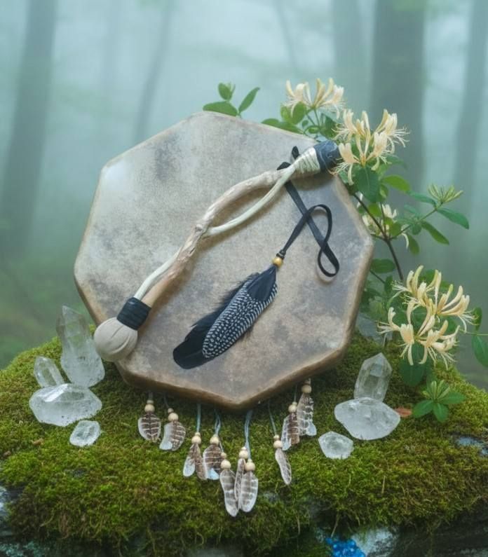 Snowflake Obsidian Drum Beater