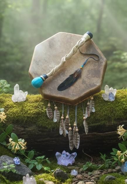 Turquenite / Blue Howlite Drum Beater