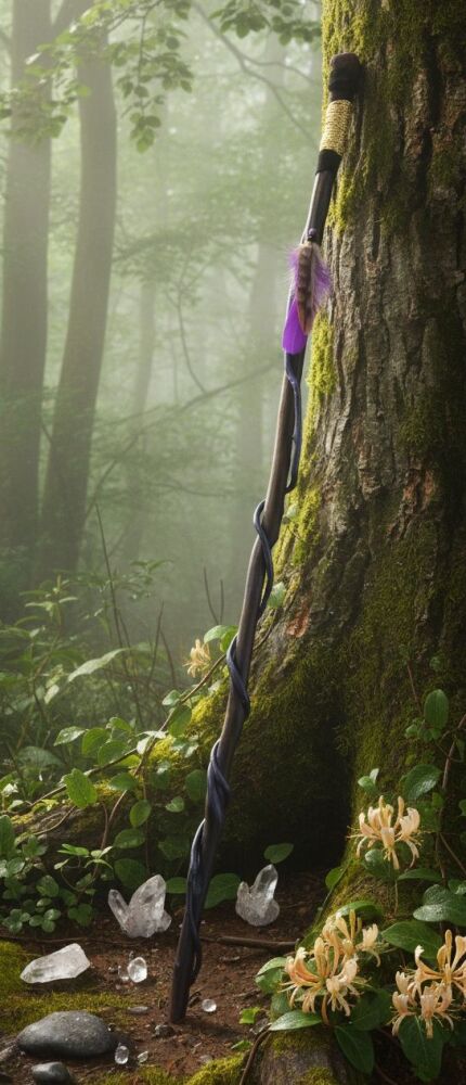 Amethyst Walking / Ceremonial / Talking Stick. Long "Gandalf" style.