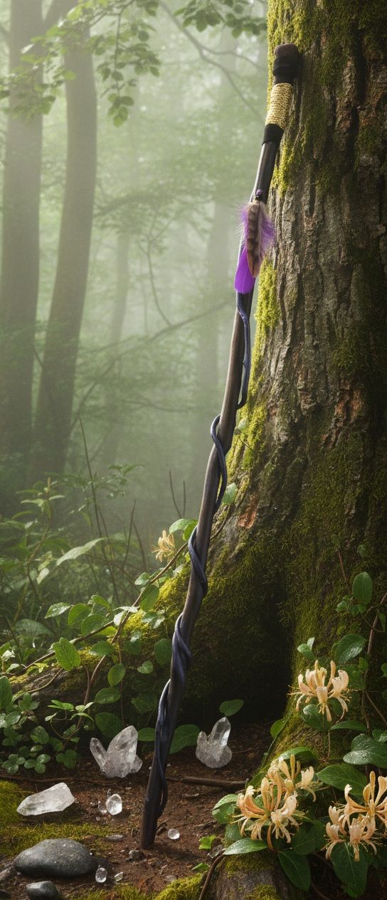 Amethyst Walking / Ceremonial / Talking Stick. Long 