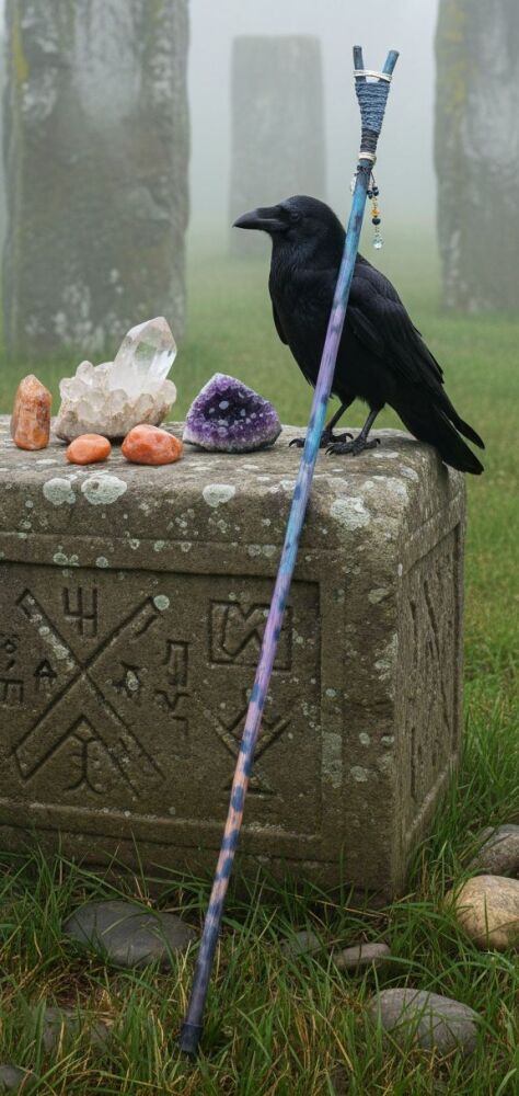 Blue Apatite Walking / Ceremonial / Talking Stick