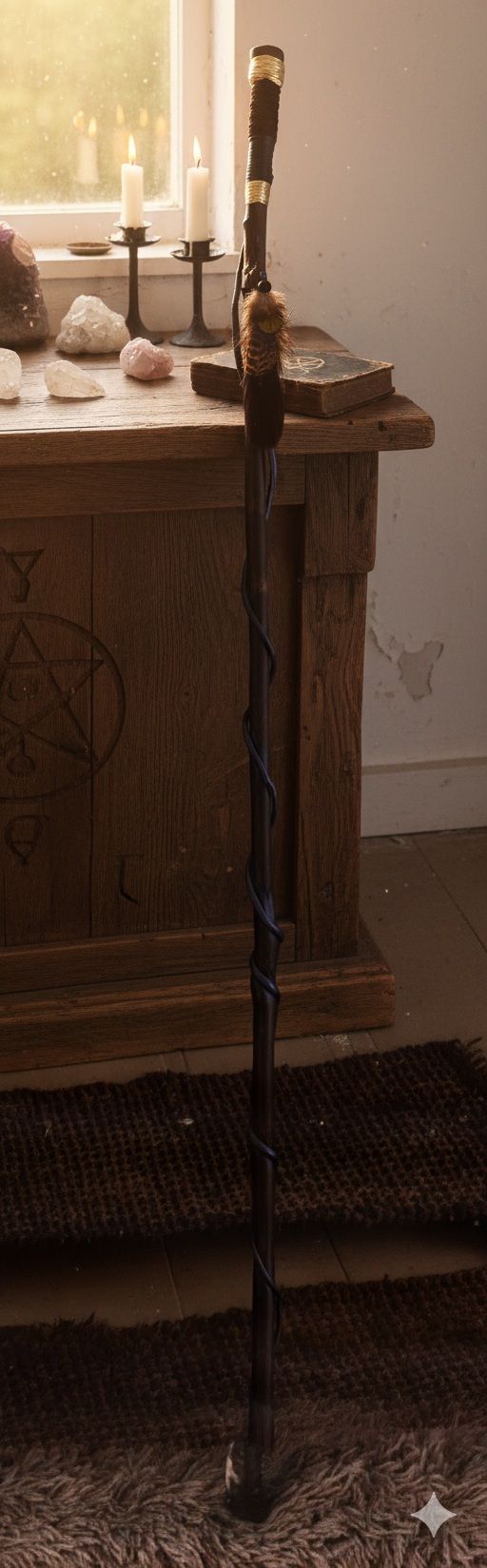 Blue Sodalite Walking / Ceremonial / Talking Stick. Long 