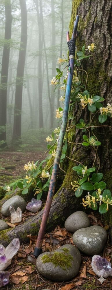Rose Quartz and Amethyst Walking / Ceremonial / Talking Stick