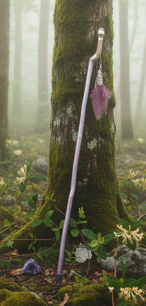 Rose Quartz Walking / Ceremonial / Talking Stick