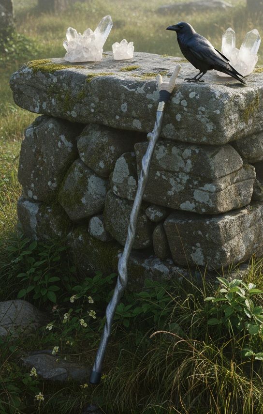 Snowflake Obsidian Walking / Ceremonial / Talking Stick