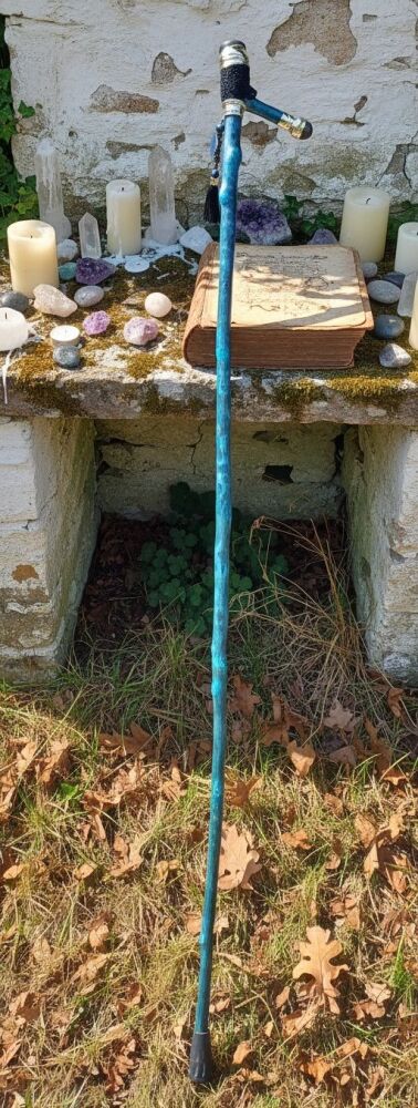 Tigers Eye and Blue Goldstone Walking / Ceremonial / Talking Stick