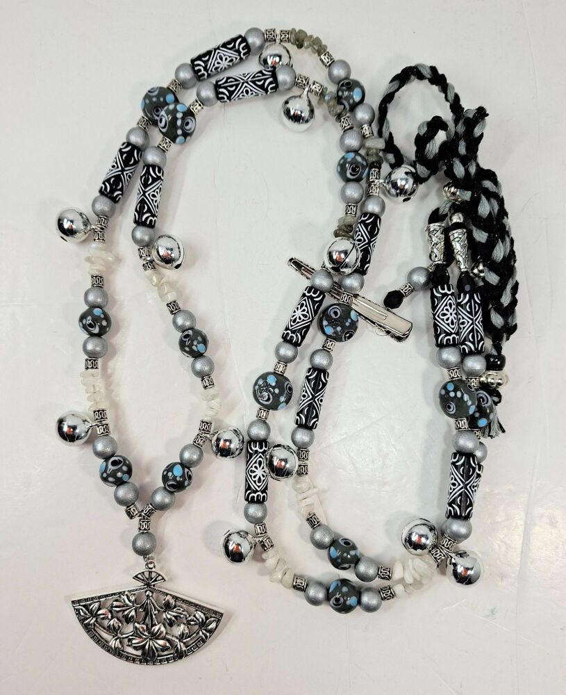 Rhythm Beads - Moonstone and Labradorite. Cob to Full Size Horse.