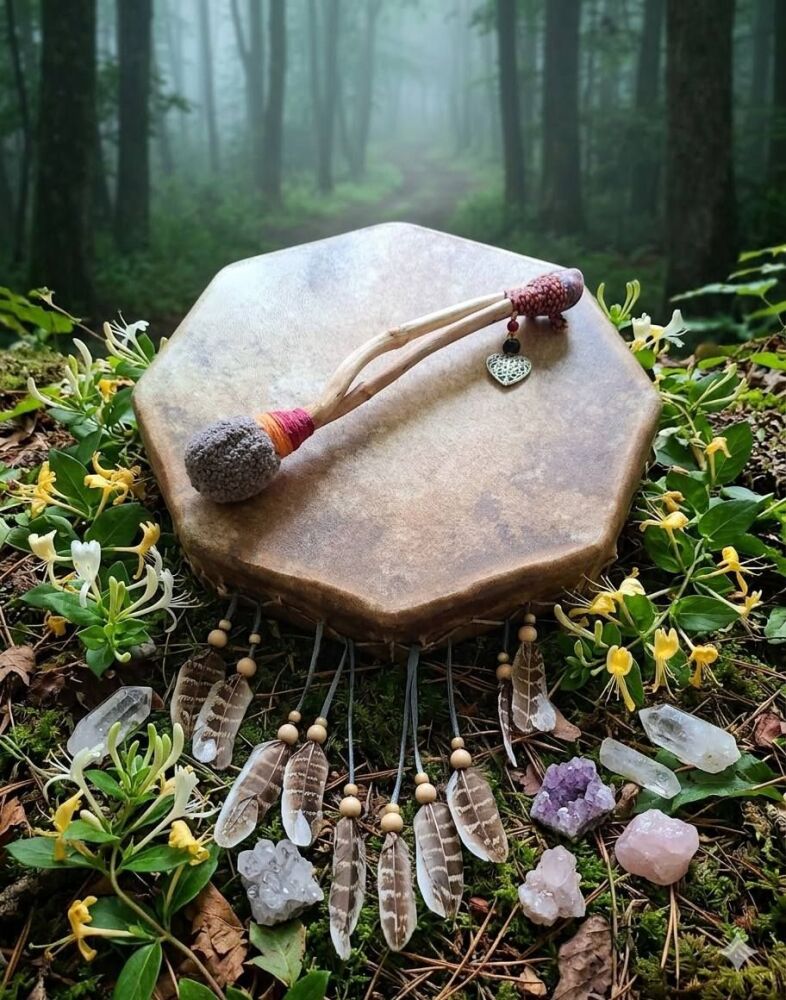 Carnelian Crystal Drum Beater. (Vegan Friendly)