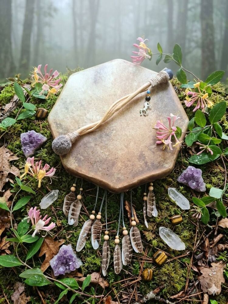 Smokey Quartz Drum Beater. (Vegan Friendly)