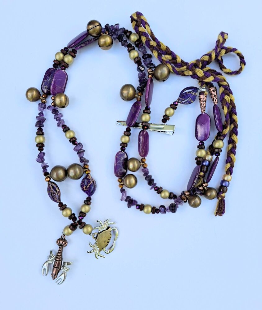 Rhythm Beads - Amethyst. Pony to Smaller Cob Size.