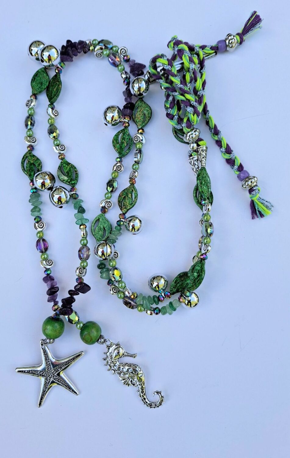 Rhythm Beads - Green Aventurine and Amethyst. Larger Pony / Small Cob to Fu