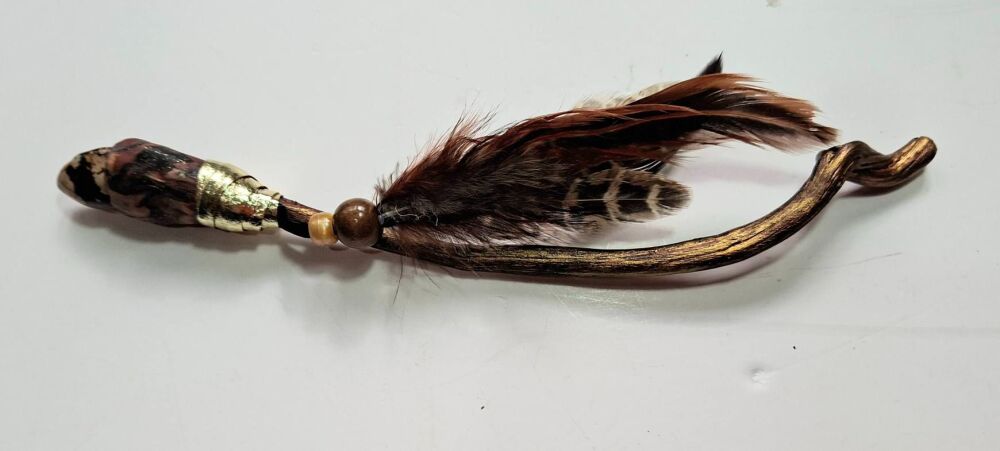 Autumn Leaf Jasper Talking Stick and Wand