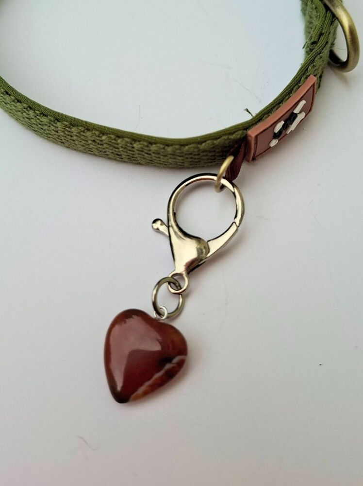 Carnelian Crystal Heart Clip