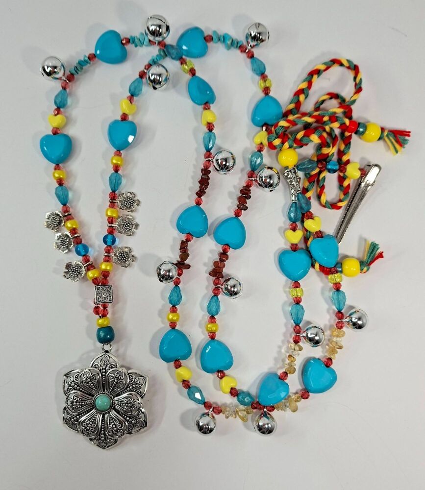 Rhythm Beads - Citrine, Red Jasper and Turquenite. Smaller Horse / Cob to Extra Full Size Horse.