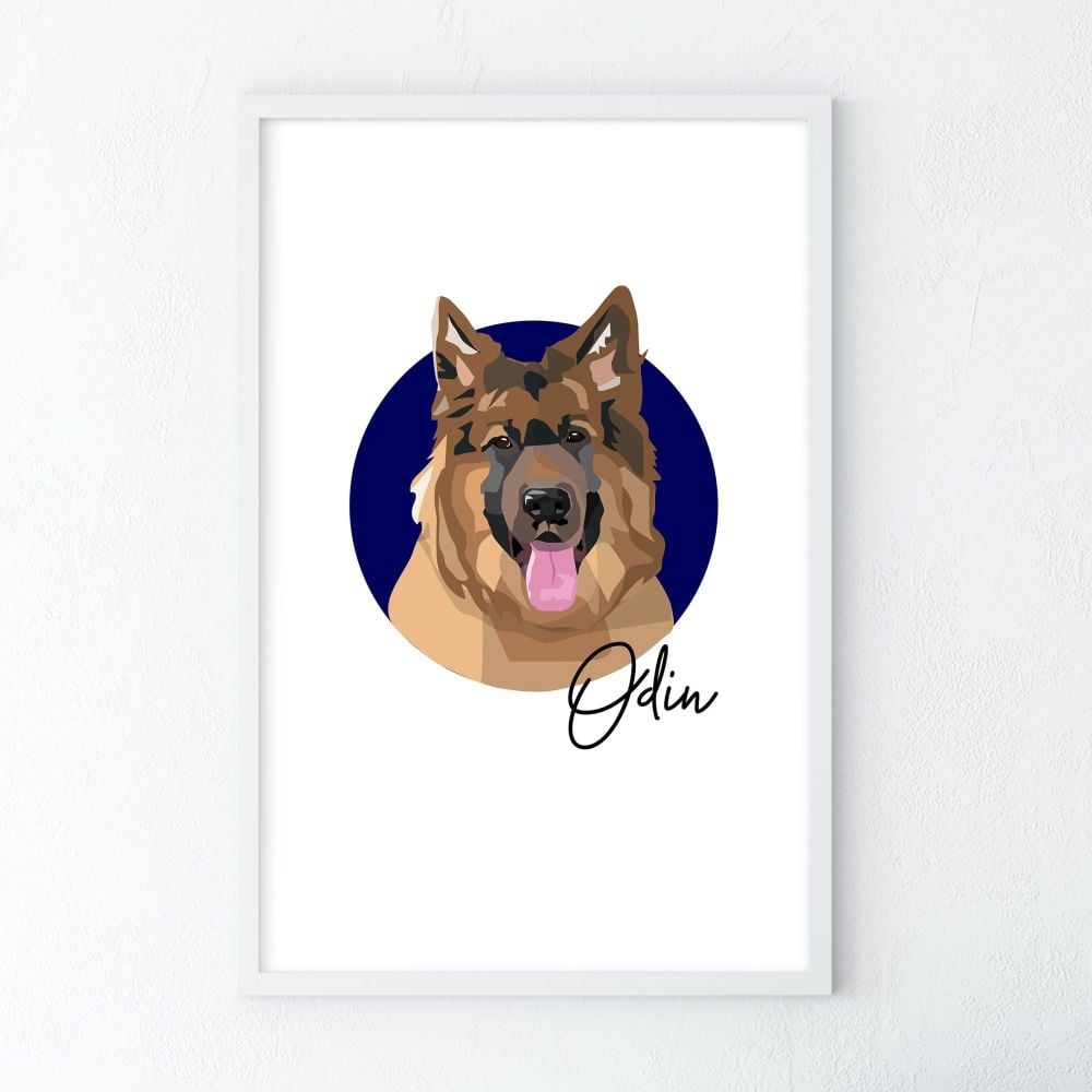Personalised Dog Portrait Illustration