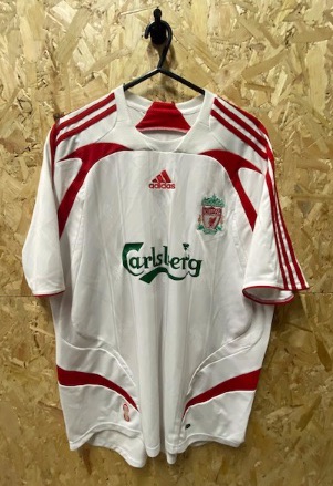 2007/08 Liverpool adidas Away Shirt Carragher White Size Large 
