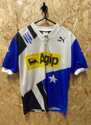  FC Lausanne 1991/92 Puma Home Shirt White, Blue and Black Size Medium