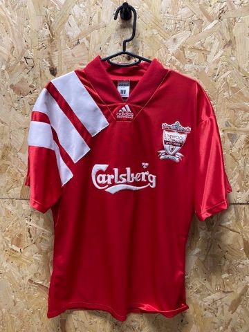 1992/93 Liverpool adidas Centenary Home Shirt Red Size Large 