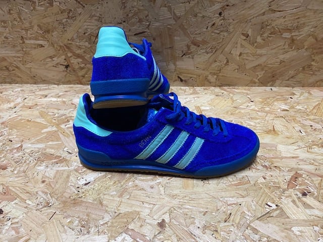adidas Jeans Bern Re-dyed Trainers Blue and Green Size 5.5 UK