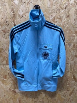 adidas Originals West Germany Track Jacket In Sky and Black Size Small 36/38
