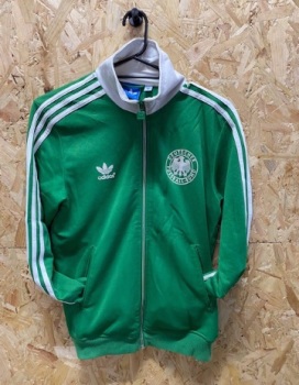 adidas Originals West Germany Track Jacket In Green and White Size Small 36/38