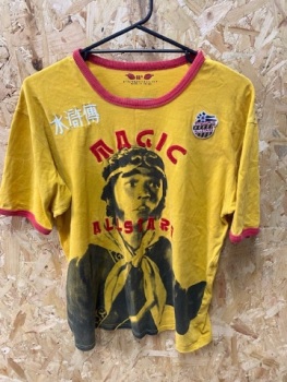 Ringspun Allstars Monkey Magic T-Shirt  in Mustard  Extra Large Mens