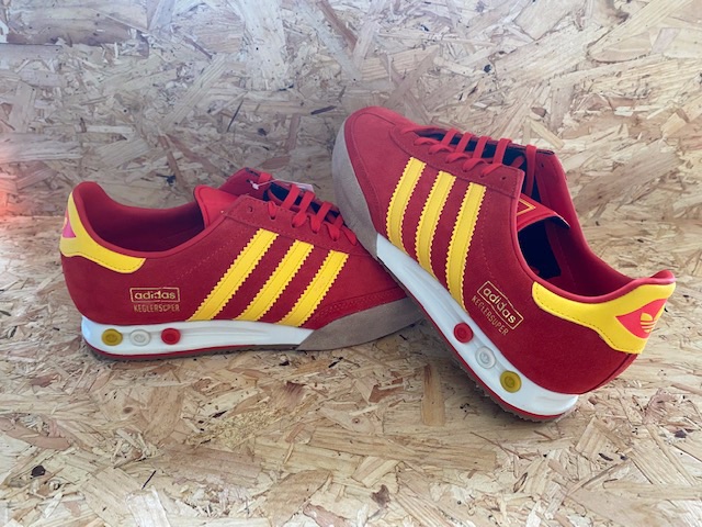 adidas Kegler Super Red & Yellow SIZE? Exclusive Trainers Size 8.5 UK EE898