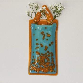 Blue and Orange Pocket Vase