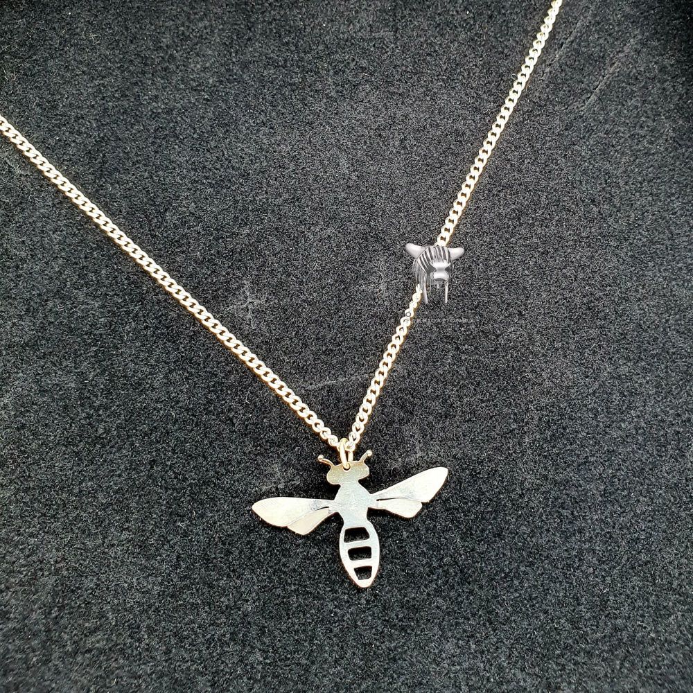 Stainless Steel Bee Charm on Sterling 
