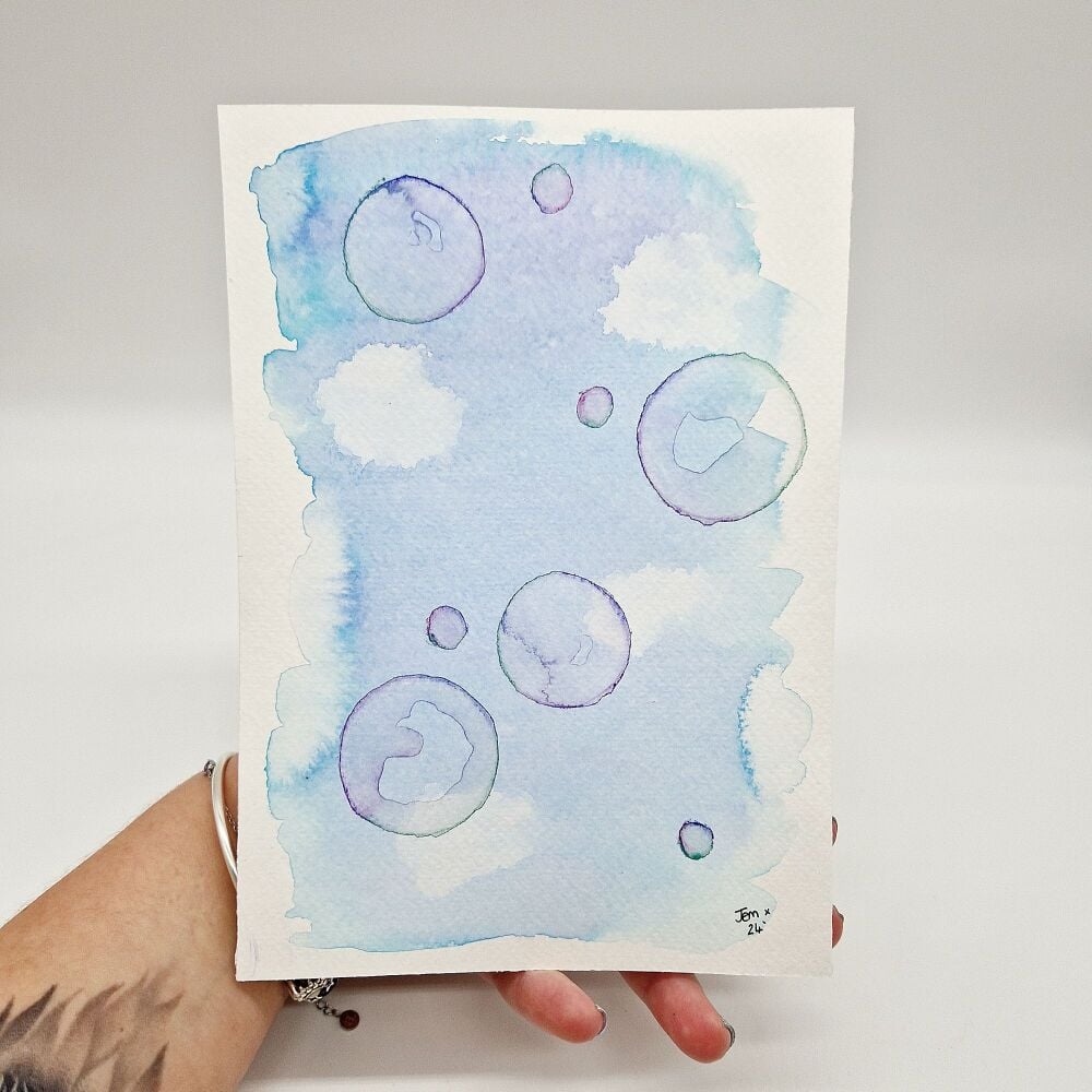 Bubbles - Original & Unframed Watercolour Painting