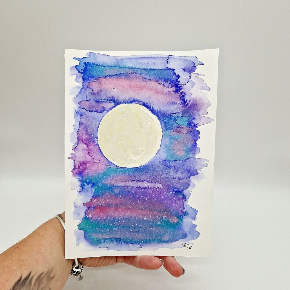 Moonlight - Original & Unframed Watercolour Painting