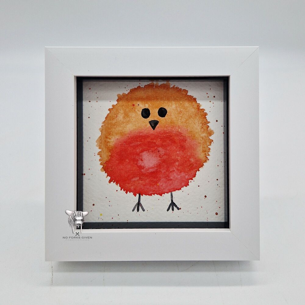 Robin - Original Framed Mini Watercolour Painting