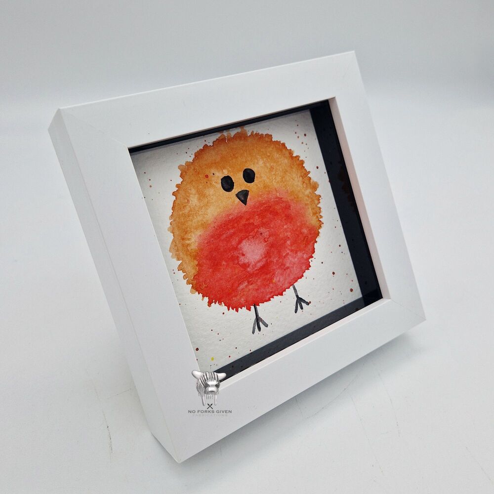 Robin - Original Framed Mini Watercolour Painting