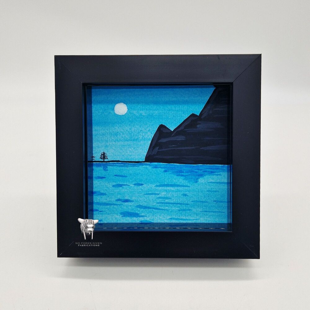 Mountains - Original Framed Mini Watercolour Painting