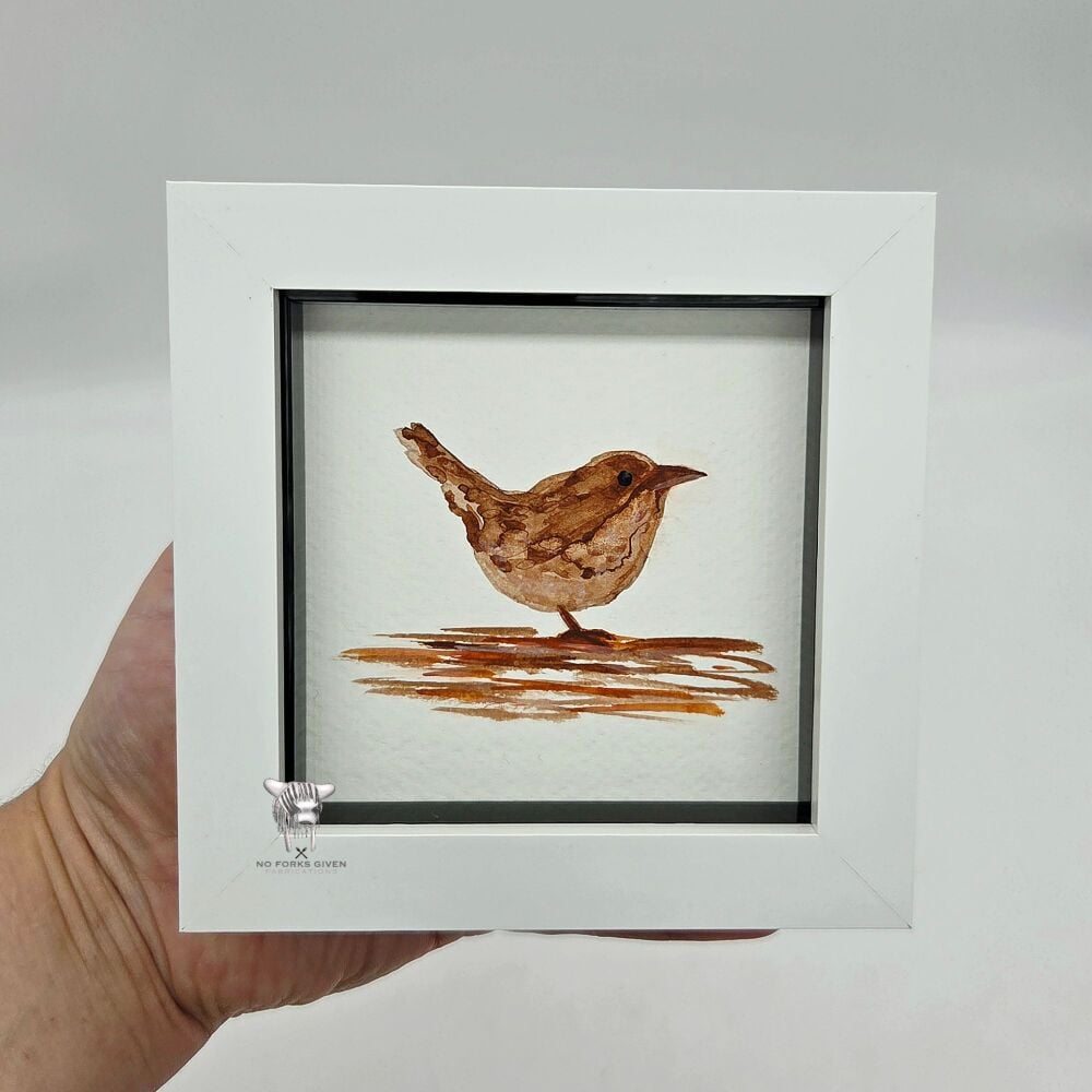 Jenny Wren - Original Framed Mini Watercolour Painting