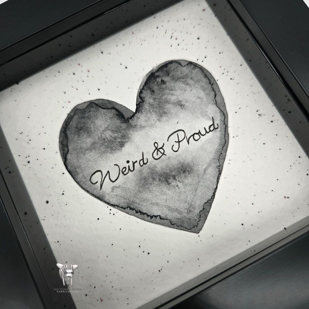 Weird & Proud - Original Framed Mini Watercolour Painting